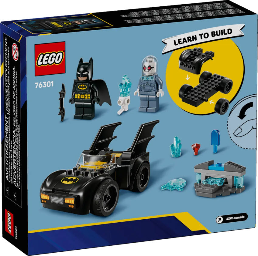 Box Rückseite: LEGO Super Heroes 76301 Batman & Batmobil vs. Mr. Freeze
