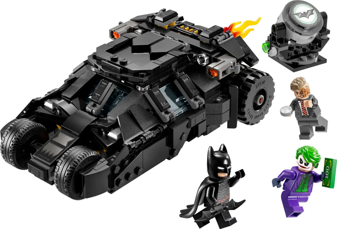 Inhalt: LEGO Super Heroes 76303 Batman Tumbler vs. Two-Face & The Joker