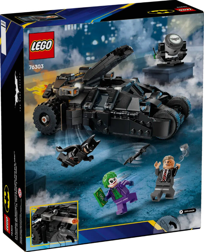 Box Rückseite: LEGO Super Heroes 76303 Batman Tumbler vs. Two-Face & The Joker