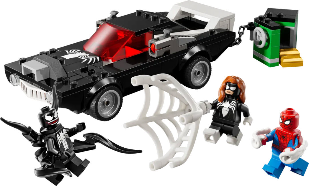 Inhalt: LEGO Super Heroes 76309 Spider-Man vs. Venom Muscle-Car