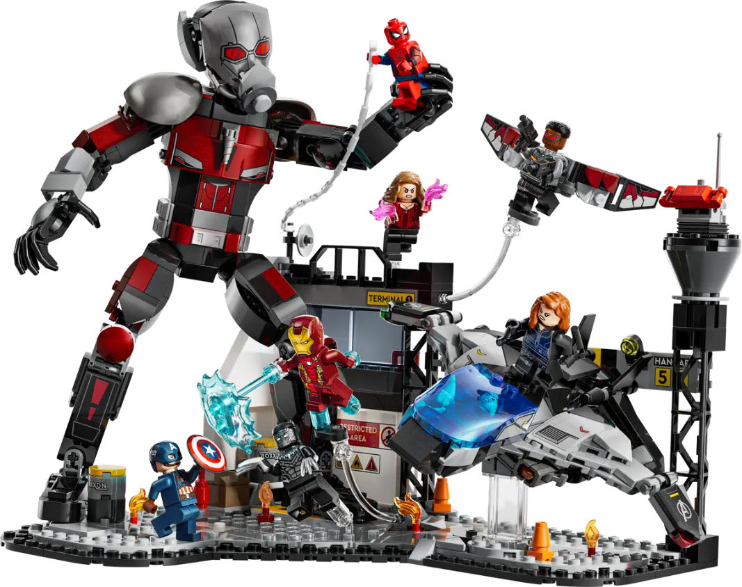 Inhalt: LEGO Super Heroes 76314 Captain America: Civil War Actionduell