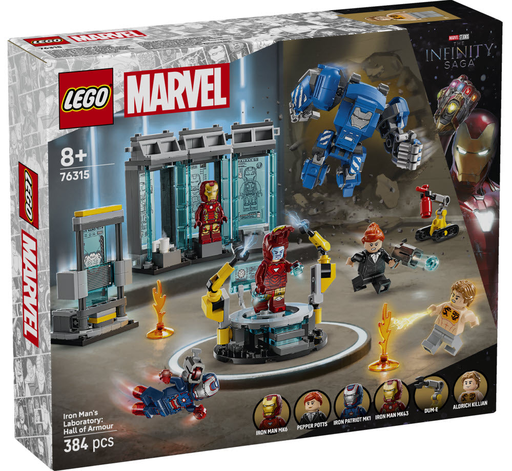 LEGO Super Heroes 76315 Iron Mans Labor: Halle der Rüstungen