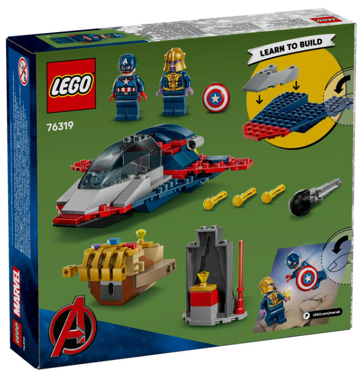 Box Rückseite: LEGO Super Heroes 76319 Captain America vs. Thanos