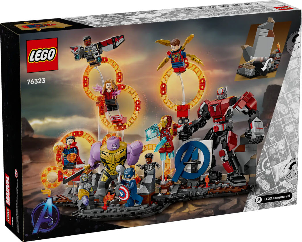 Box Rückseite: LEGO Super Heroes 76323 Avengers: Endgame Letzter Showdown