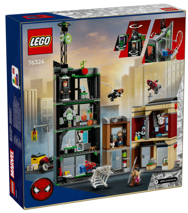 Box Rückseite: LEGO Super Heroes 76324 Spider-Man vs. Oscorp