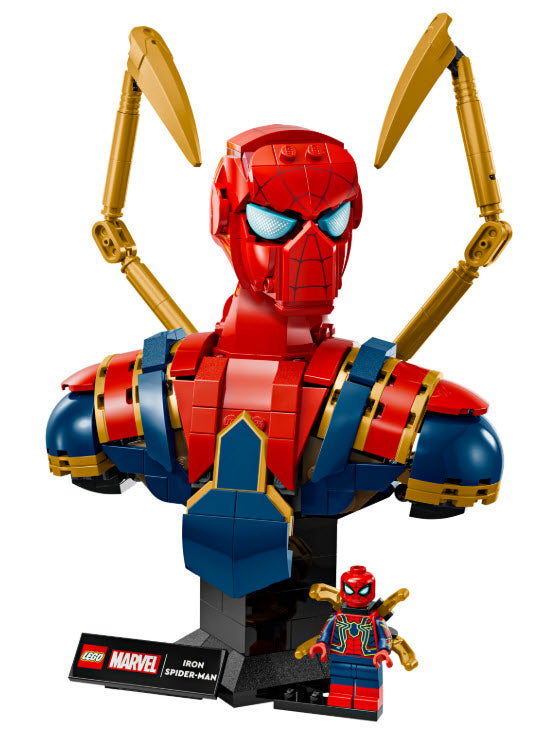 Inhalt: LEGO Super Heroes 76326 Iron Spider-Man Büste