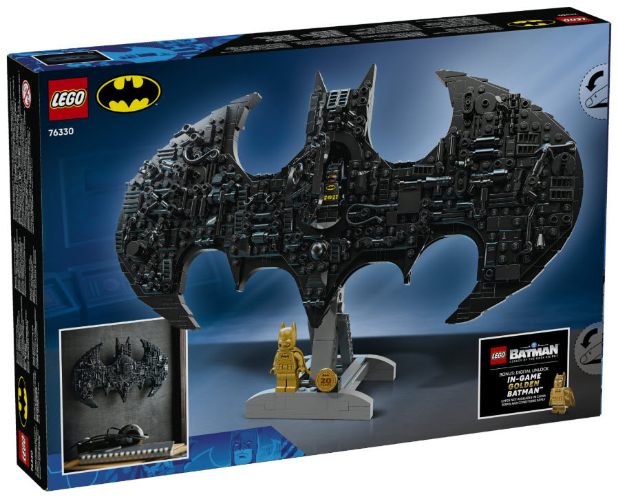 Box Rückseite: LEGO Super Heroes 76330 Batman Logo