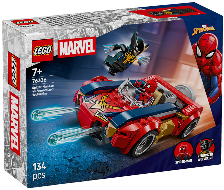LEGO Super Heroes 76336 Spider-Man Auto vs. Venomized Wolverine