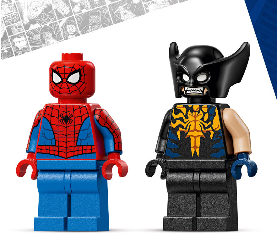 Minifiguren: LEGO Super Heroes 76336 Spider-Man Auto vs. Venomized Wolverine
