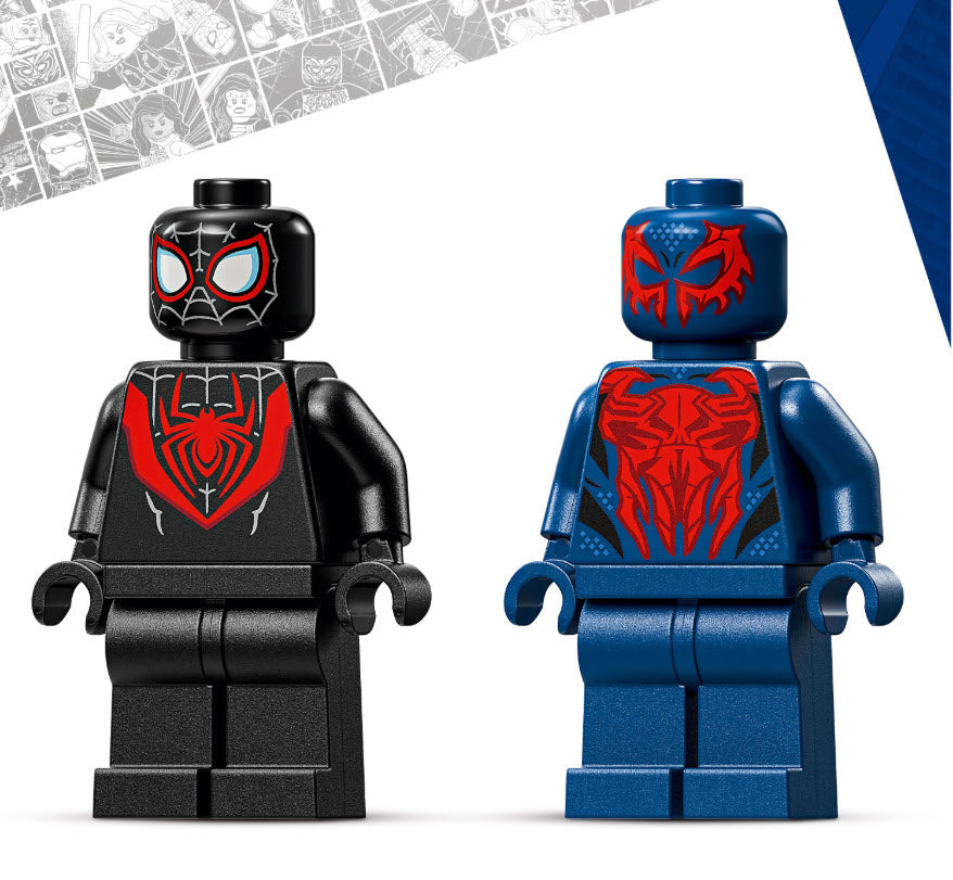 Minifiguren: LEGO Super Heroes 76337 Miles Morales Mech vs. Spider-Man 2099