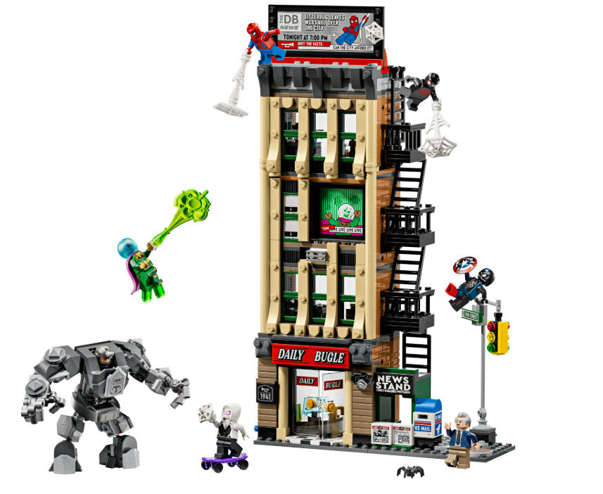 Inhalt: LEGO Super Heroes 76342 Spider-Man vs. Mysterio: Daily Bugle