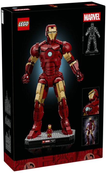 Box Rückseite: LEGO Super Heroes 76344 Iron Man Mark 3 Sammleredition