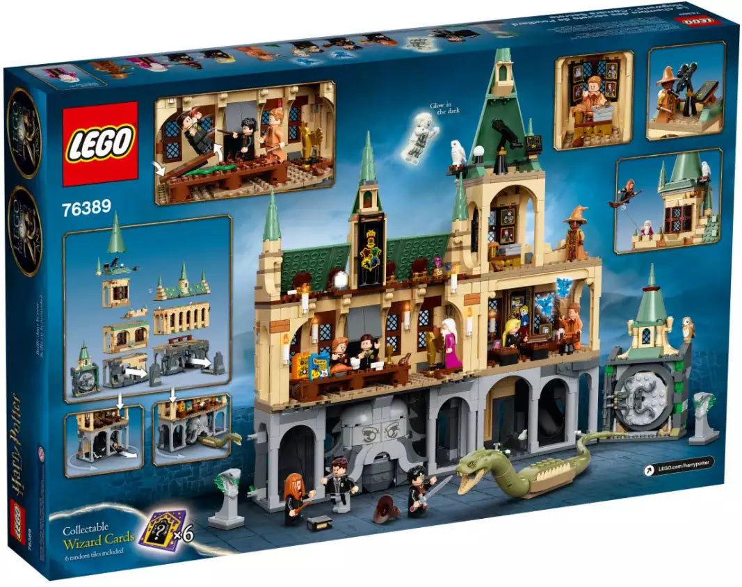 Box Rückansicht: LEGO Harry Potter 76389 Hogwarts Kammer des Schreckens
