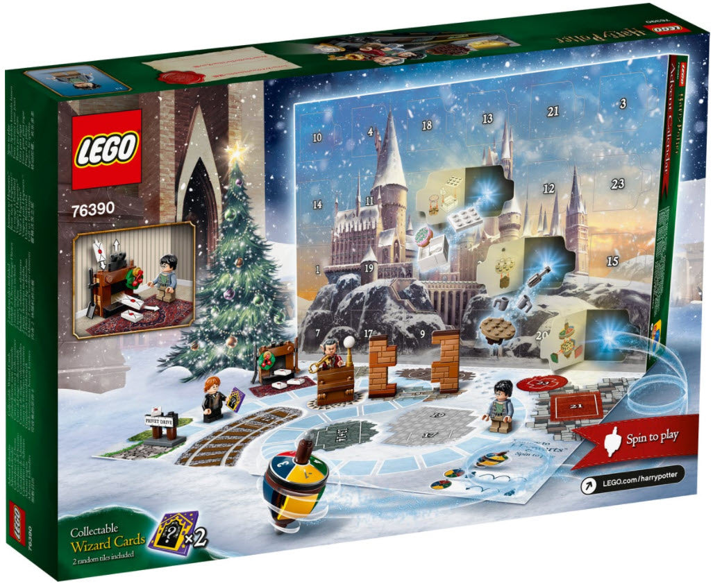 Box Rückansicht: LEGO Harry Potter 76390 Adventskalender 2021