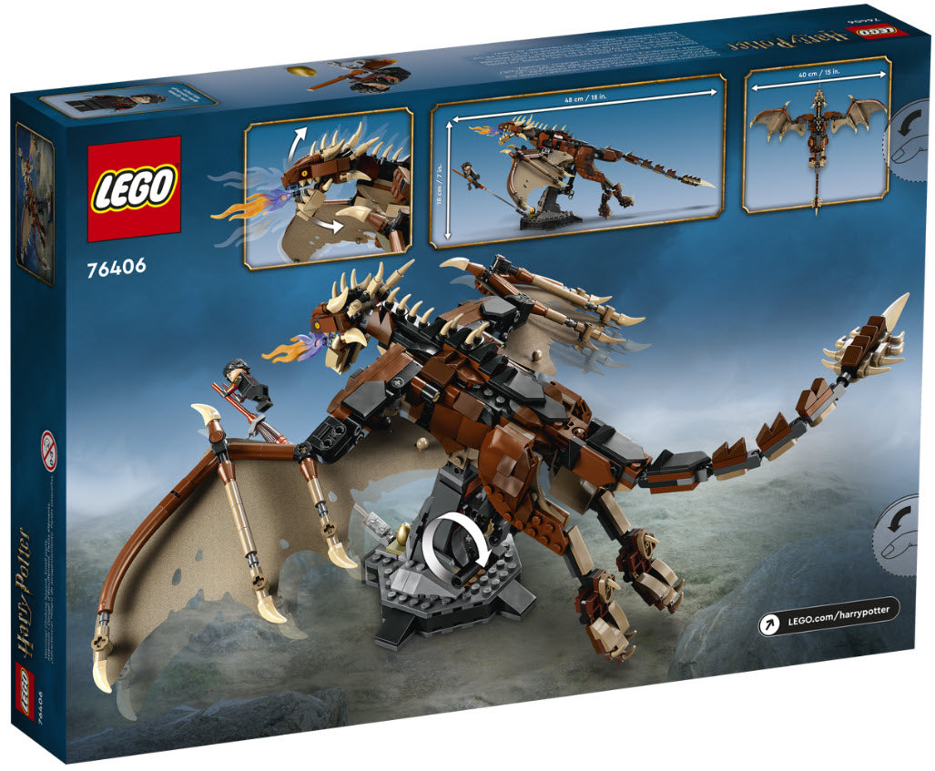 Box Rückseite: LEGO Harry Potter 76406 Ungarischer Hornschwanz