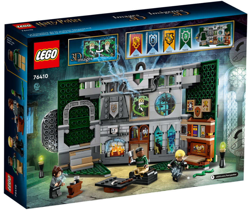 Box Rückseite: LEGO Harry Potter 76410 Hausbanner Slytherin