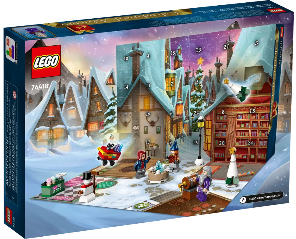 Box Rückseite: LEGO Harry Potter 76418 Adventskalender 2023