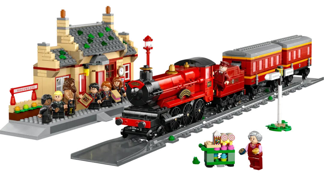 Inhalt: LEGO Harry Potter 76423 Hogwarts Express & der Bahnhof von Hogsmeade