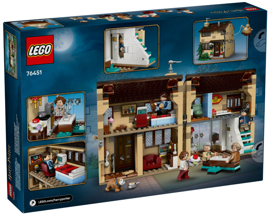 Box Rückseite: LEGO Harry Potter 76451 Ligusterweg: Tante Magdas Besuch