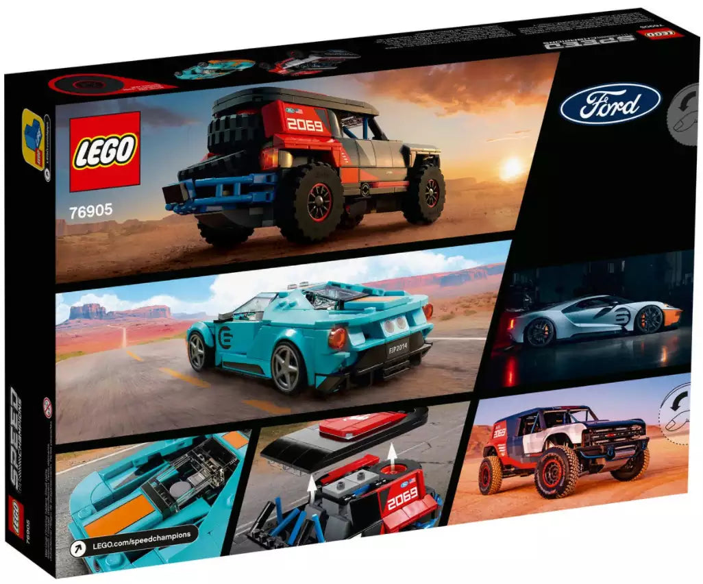Inhalt: LEGO Speed Champions 76905 Ford GT Heritage Edition und Bronco R