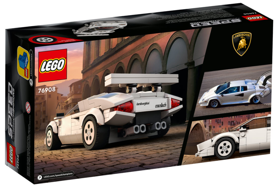 Box Rückansicht: LEGO Speed Champions 76908 Lamborghini Countach