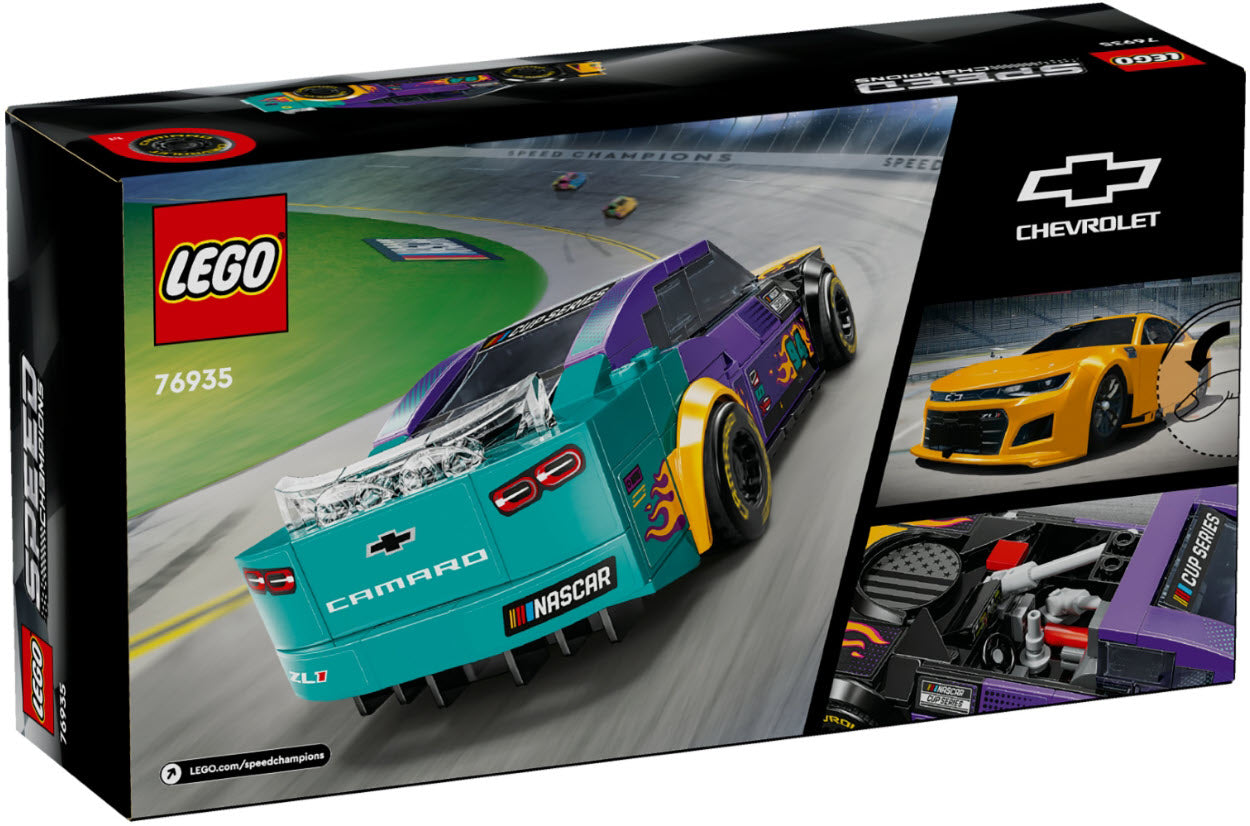 Box Rückansicht: LEGO Speed Champions 76935 NASCAR Next Gen Chevrolet Camaro ZL1