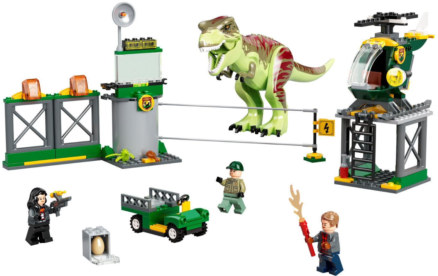 Inhalt: LEGO Jurassic World 76944 T. Rex Ausbruch