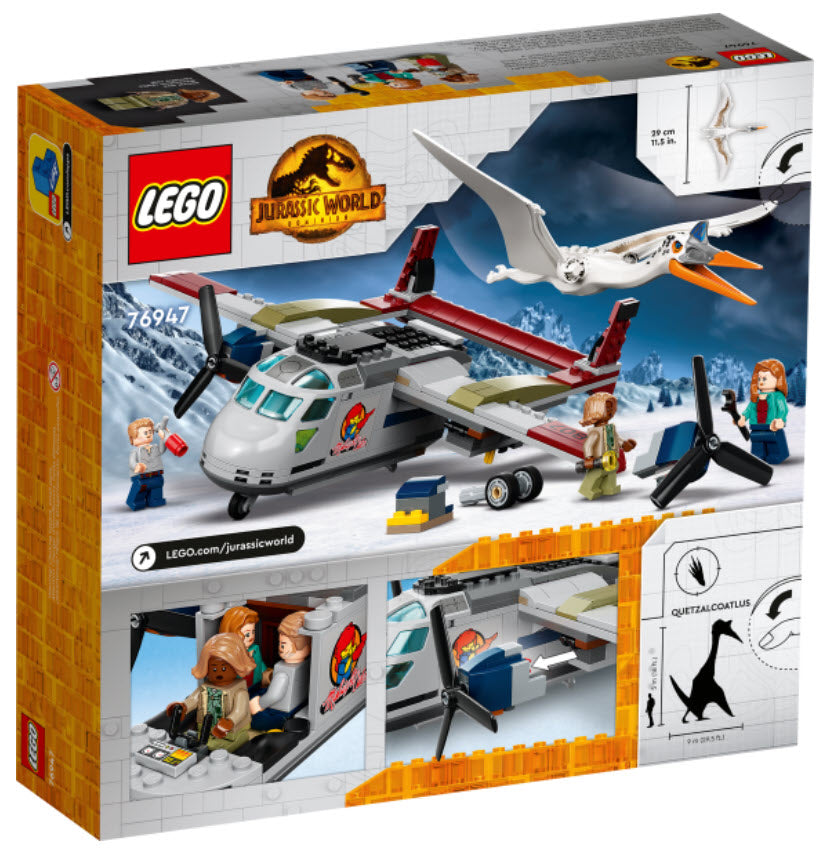 Box Rückansicht: LEGO Jurassic World 76947 Quetzalcoatlus: Flugzeug-Überfall