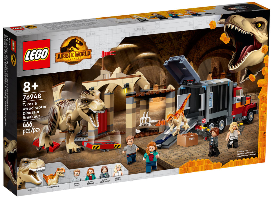 LEGO Jurassic World 76948 T. Rex & Atrociraptor: Dinosaurier-Ausbruch