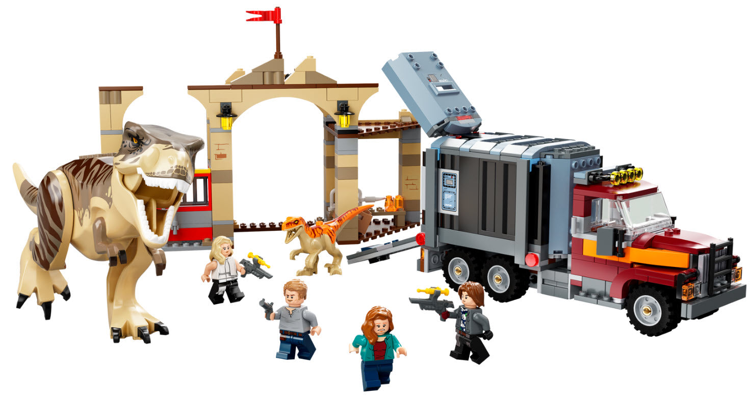 Inhalt: LEGO Jurassic World 76948 T. Rex & Atrociraptor: Dinosaurier-Ausbruch