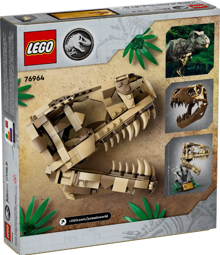 Box Rückansicht: LEGO Jurassic World 76964 Dinosaurier-Fossilien: T.-rex-Kopf