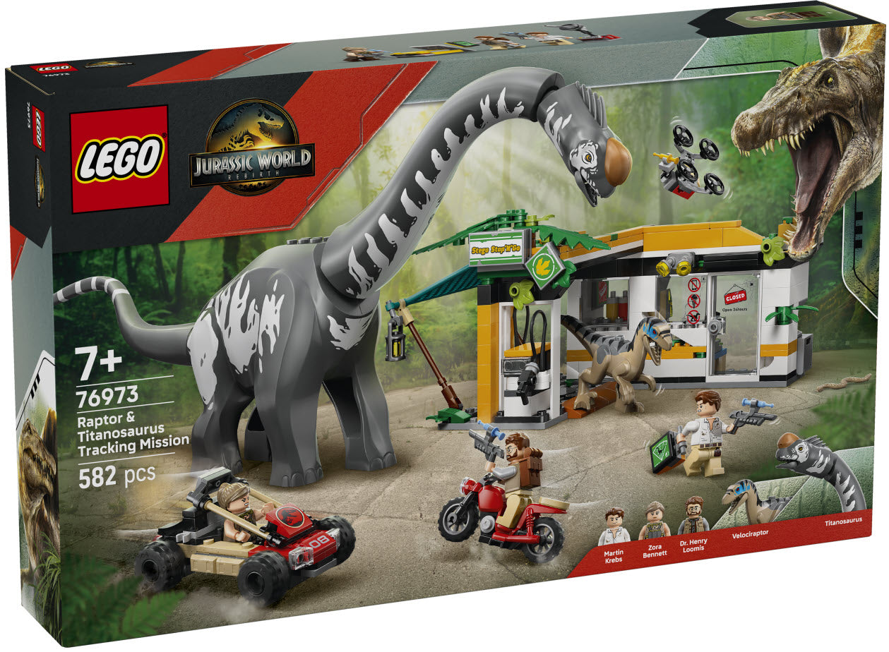 LEGO Jurassic World 76973 Raptor & Titanosaurus: Große Fährtensuche