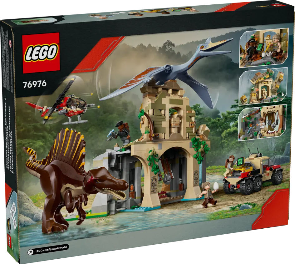 Box Rückseite: LEGO Jurassic World 76976 Spinosaurier & Quetzalcoatlus: Hubschrauber-Einsatz