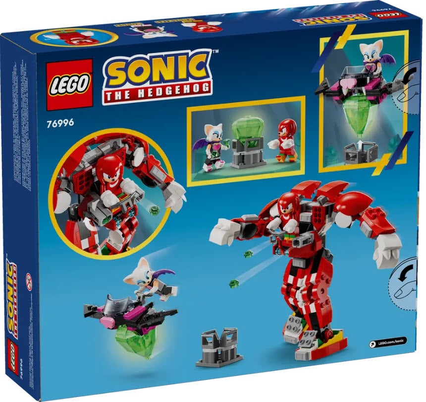 Box Rückansicht: LEGO Sonic 76996 Knuckles' Wächter-Mech