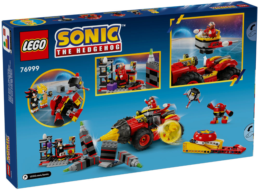 Box Rückansicht: LEGO Sonic 76999 Super Sonic vs. Egg Drillster