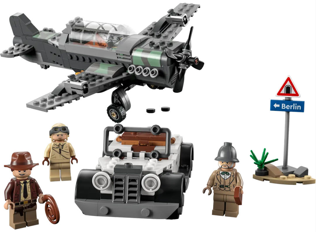 Inhalt: LEGO Indiana Jones 77012 Flucht vor dem Jagdflugzeug