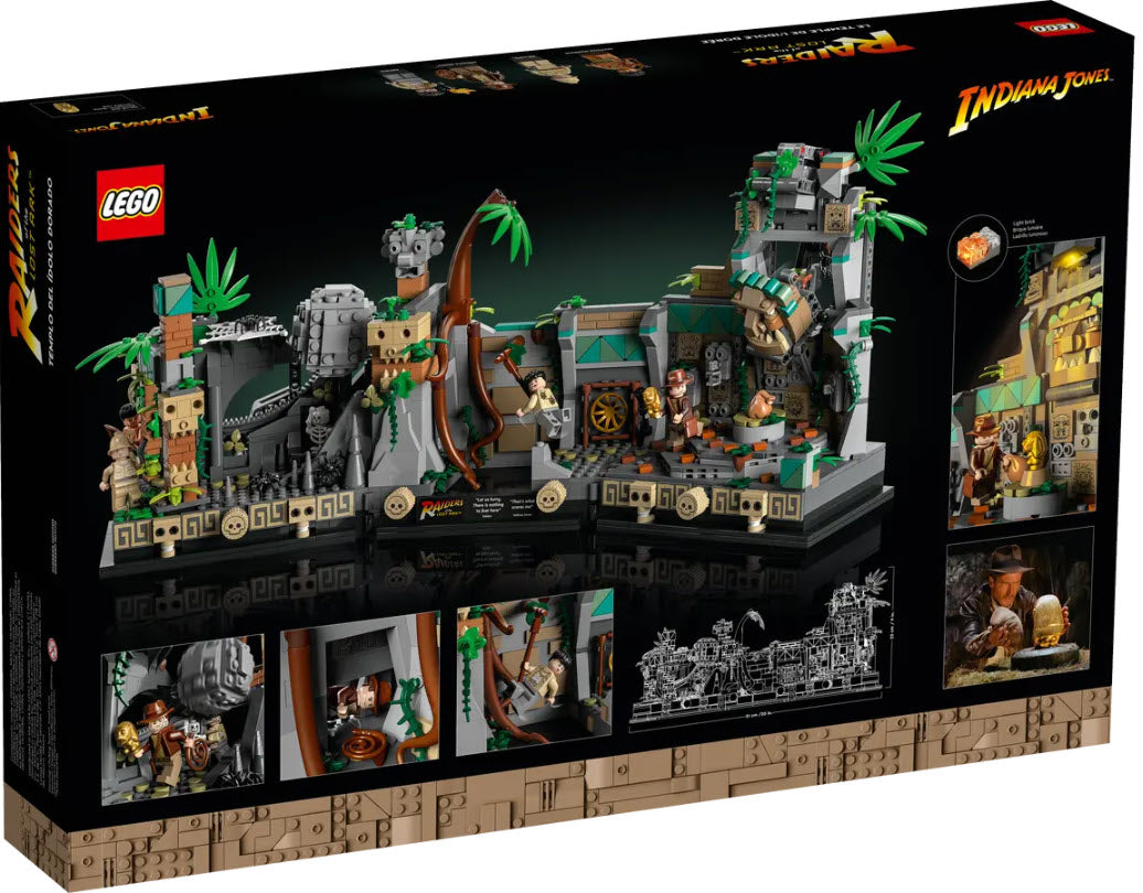 Box Rückansicht: LEGO Indiana Jones 77015 Tempel des goldenen Götzen