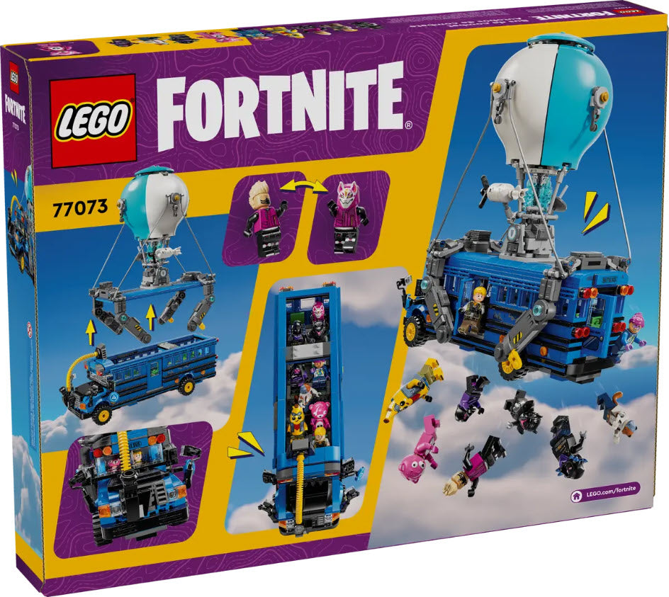 Box Rückseite: LEGO Fortnite 77073 Schlachtenbus