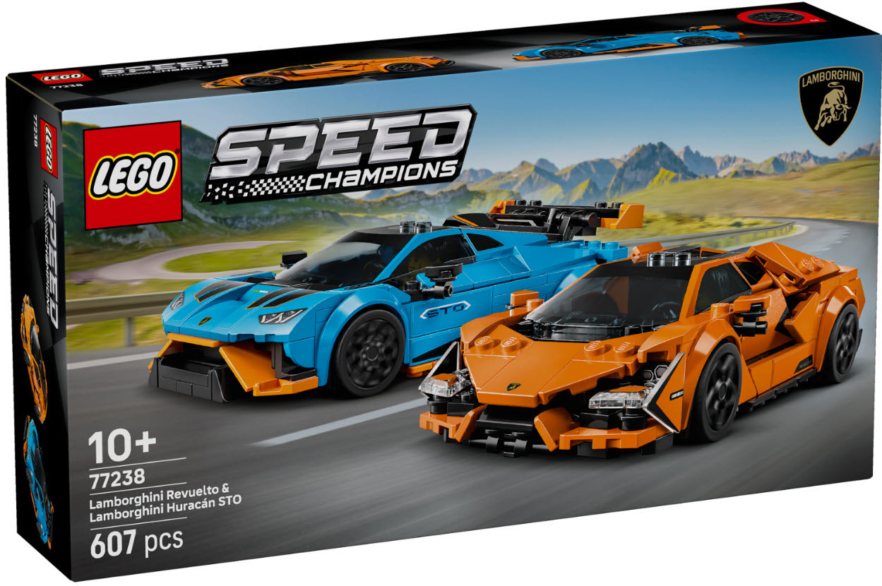 LEGO Speed Champions 77238 Lamborghini Revuelto und Huracán STO