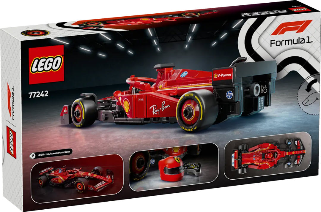 Box Rückseite: LEGO Speed Champions 77242 Ferrari SF-24 F1 Rennauto