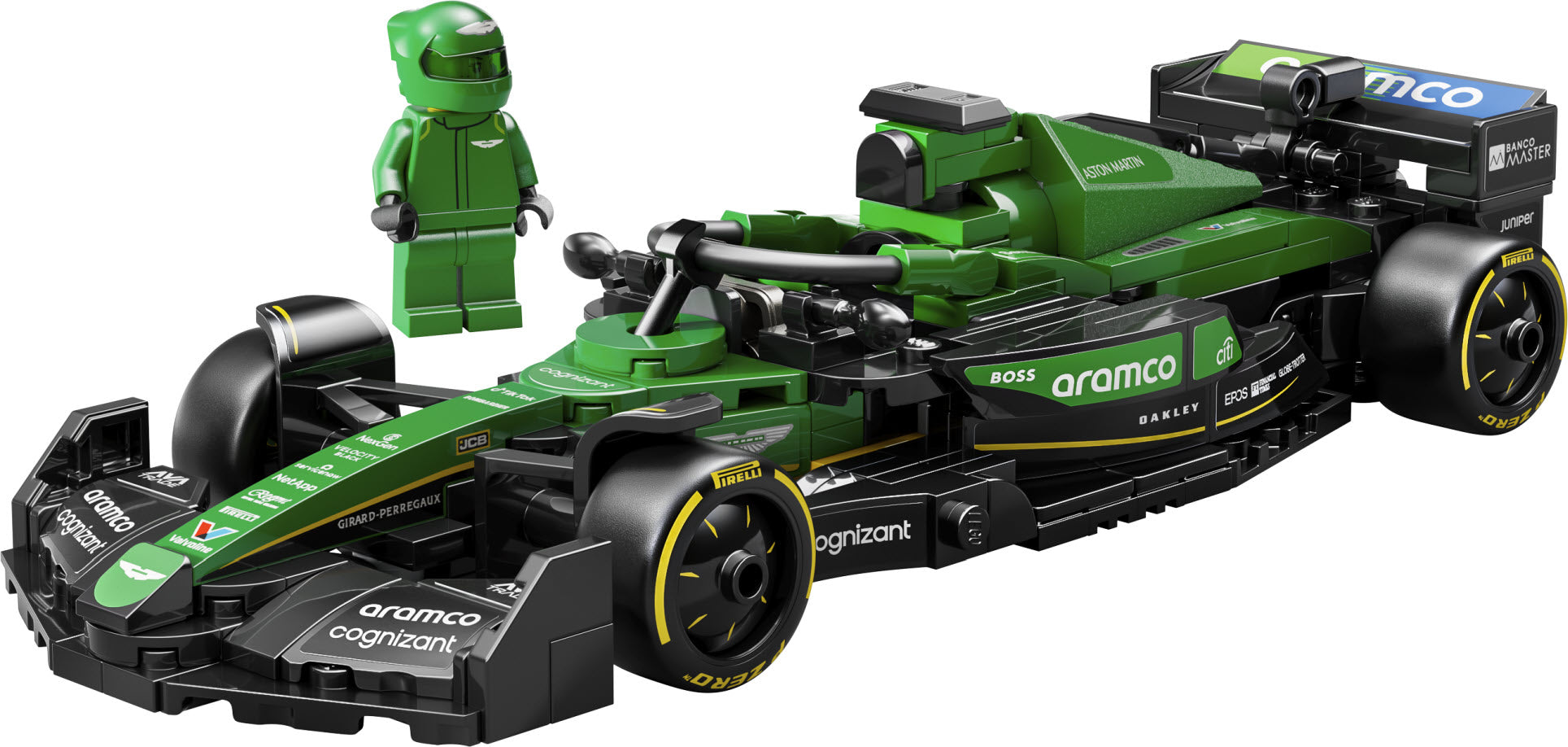 Inhalt: LEGO Speed Champions 77245 Aston Martin Aramco F1 AMR24 Rennauto