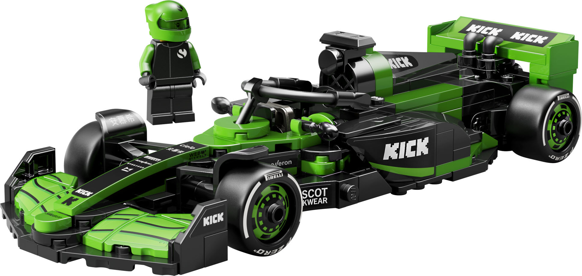 Inhalt: LEGO Speed Champions 77247 KICK Sauber F1 Team C44 Rennauto