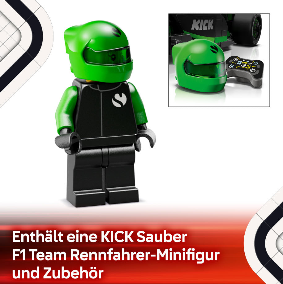 Minifiguren: LEGO Speed Champions 77247 KICK Sauber F1 Team C44 Rennauto