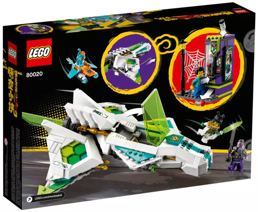 Box Rückansicht: LEGO Monkie Kid 80020 Jet des weißen Drachenpferds