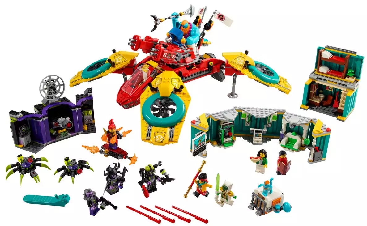 Inhalt: LEGO Monkie Kid 80023 Monkie Kids Hubschrauberdrohne