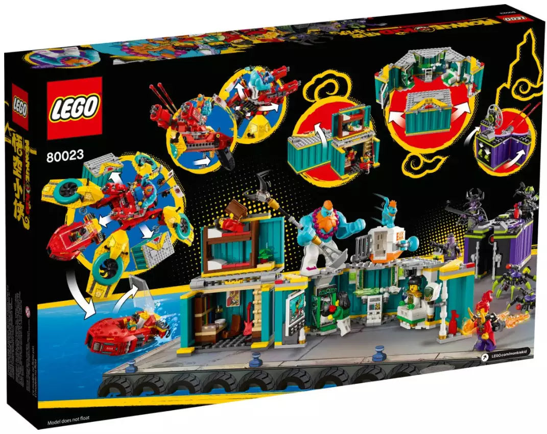 Box Rückansicht: LEGO Monkie Kid 80023 Monkie Kids Hubschrauberdrohne