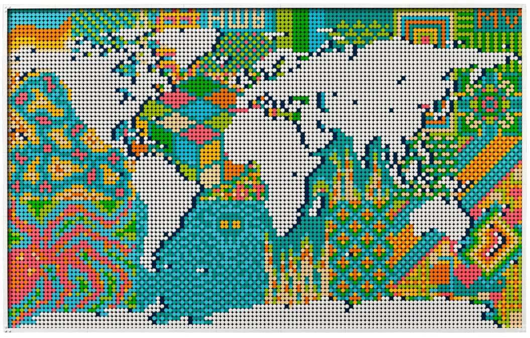 Detail 1: LEGO Art 31203 Weltkarte