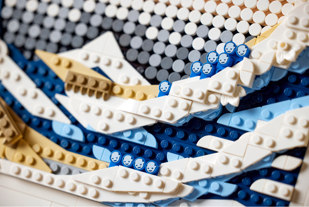 Detail 3: LEGO Art 31208 Hokusai – Große Welle