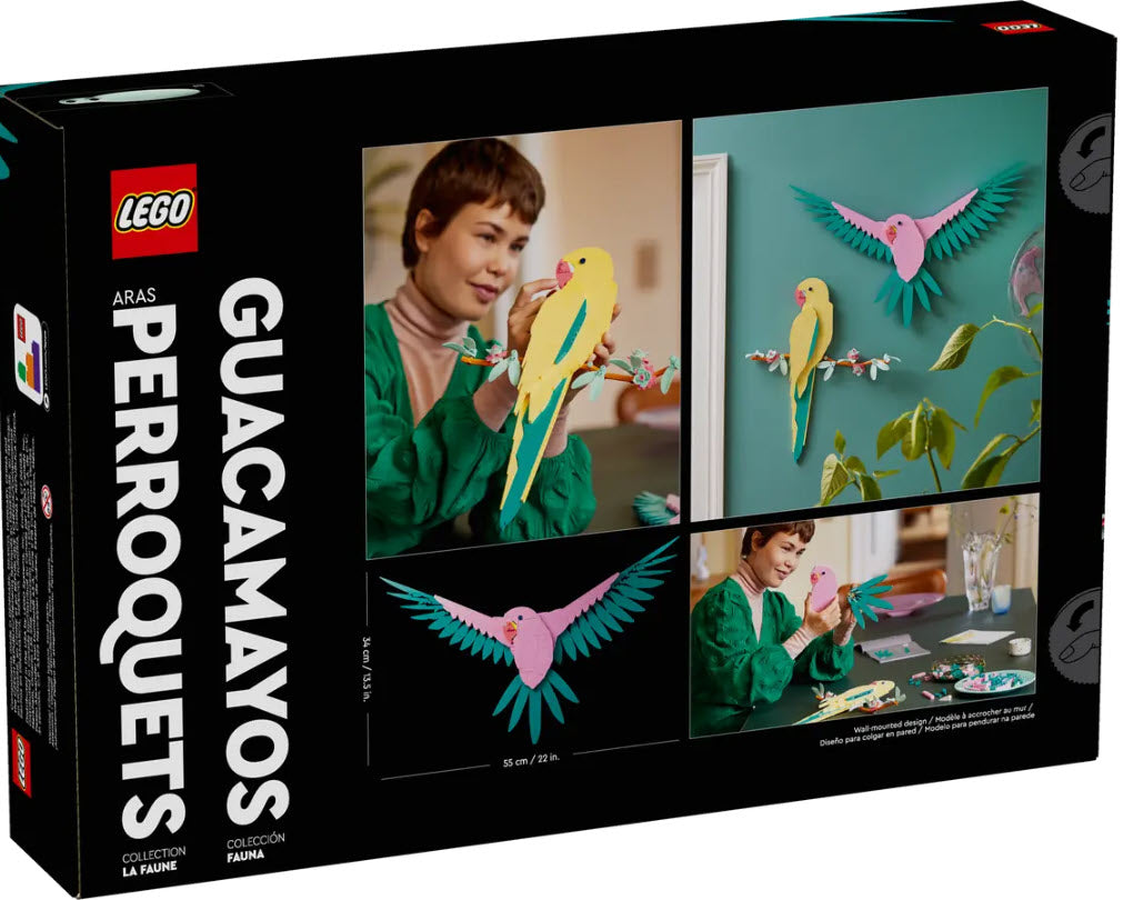 Box Rückansicht: LEGO Art 31211 Die Fauna Kollektion – Aras