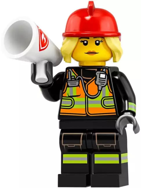 LEGO Minifiguren Serie 19 71025-08 Feuerwehrfrau